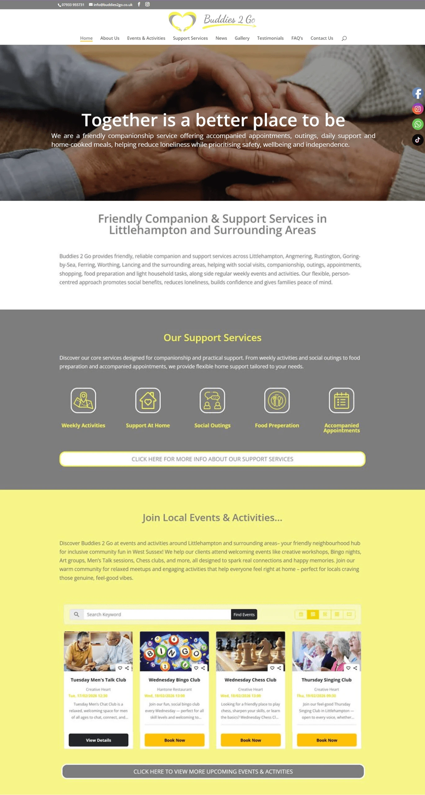 Buddies 2 Go Website Littlehampton Preview Buddies 2 Go Website Littlehampton Preview