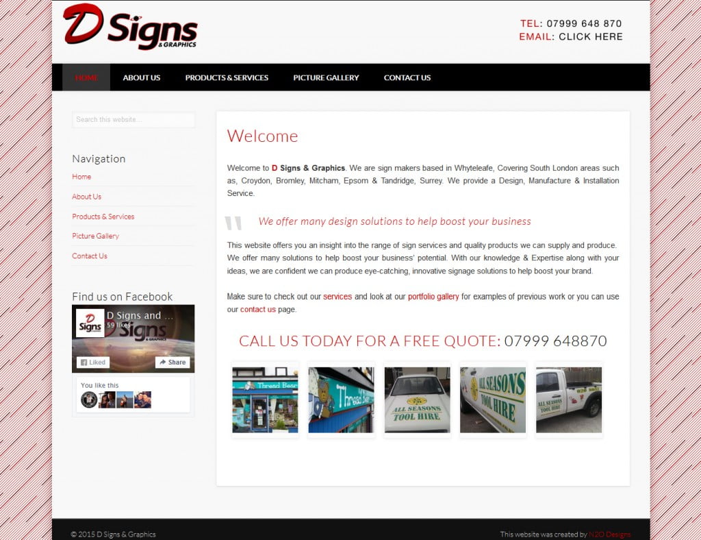 D Signs & Graphics Website Preview