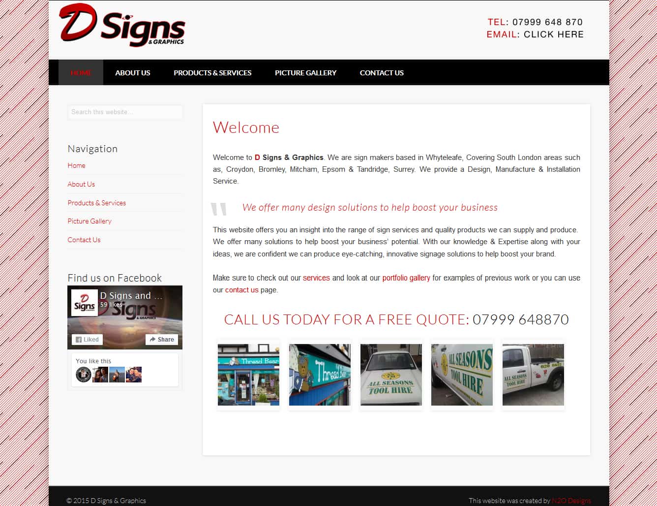 D Signs & Graphics Website