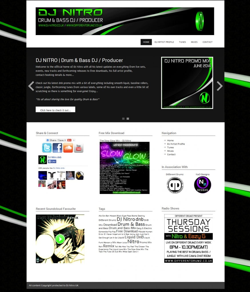 DJ Nitro Website Preview