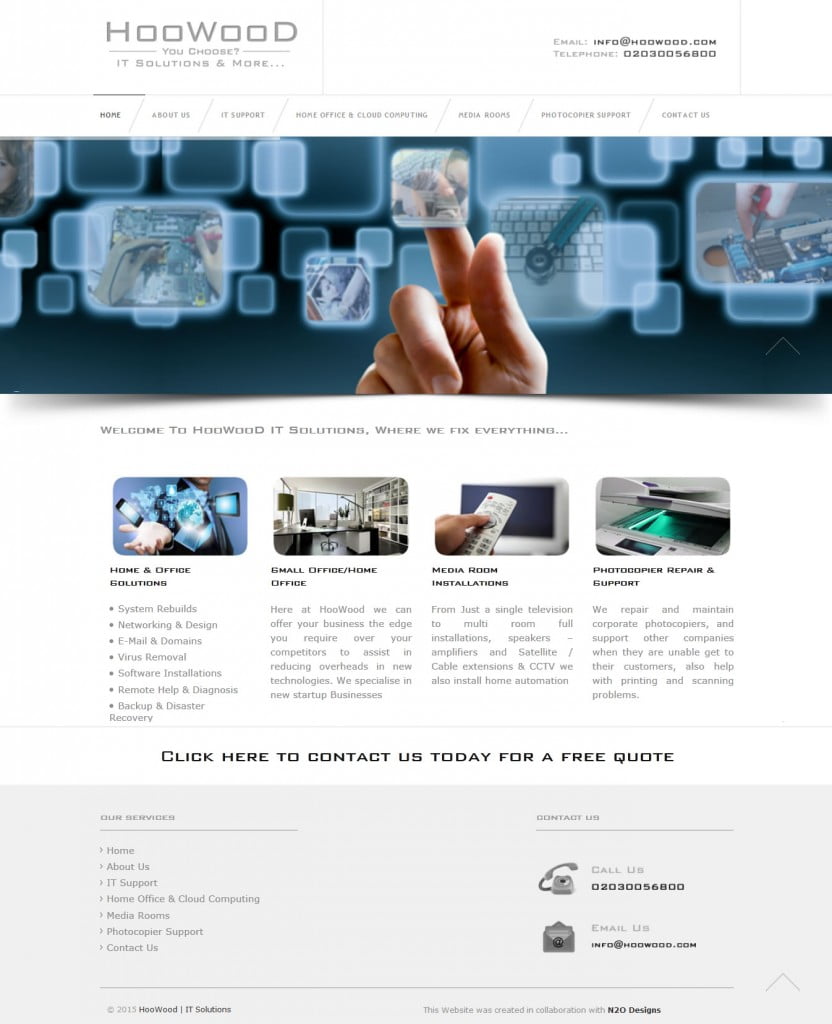 HooWooD IT Solutions Website