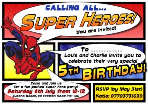5th Birthday Party Invite A5