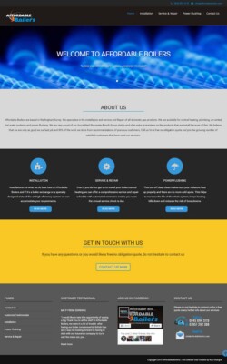Affordable Boilers Website Design by N2O Designs