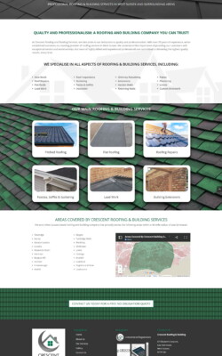 Crescent Roofing & Building Website Design by N2O Designs