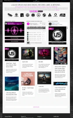 Different Drumz Online Radio Website Design by N2O Designs
