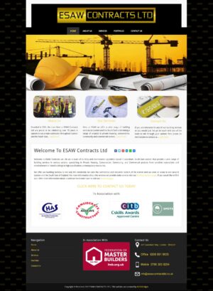 ESAW Contracts Ltd Website Design by N2O Designs