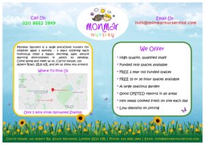 Monmar Nursery Flyer Design A5