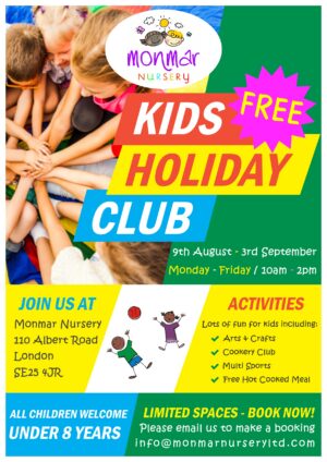 Monmar Nursery Holiday Club Flyer Design A5