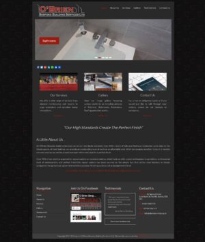 Obrien Building Services Website Design by N2O Designs