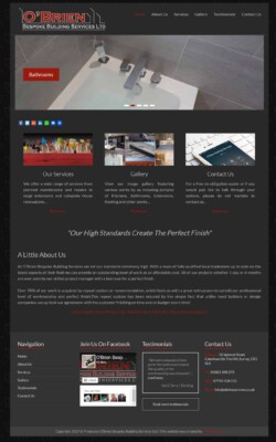 Obrien Building Services Website Design by N2O Designs