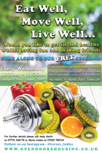Open Doors Housing - Eat Well, Move Well A5 Flyer Open Doors Housing - Eat Well, Move Well A5 Flyer