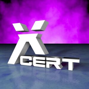 X Cert 3D Logo Design